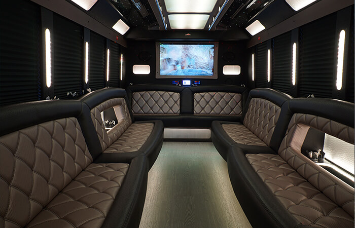 Each and every vehicle features opulent leather and colorful mood lighting.
